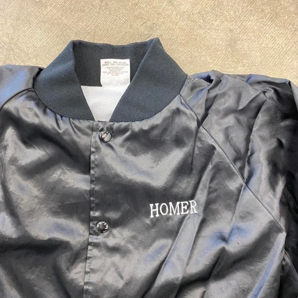 Vintage NASCAR Gerloff Racing 73 "Homer" Satin Auburn Sportswear Jacket Size XL - Picture 4 of 8